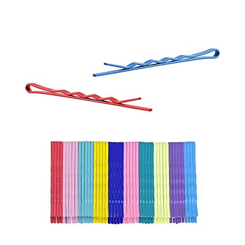 FAMEZA 50Pcs Decorative Bobby Pins for Women - 2.17 Inch Non-Slip Metal Hair Clips in 10 Colors - Hair Styling Accessories for All Hair Types - Perfect for Wedding, Party, Prom and Everyday Hairstyles