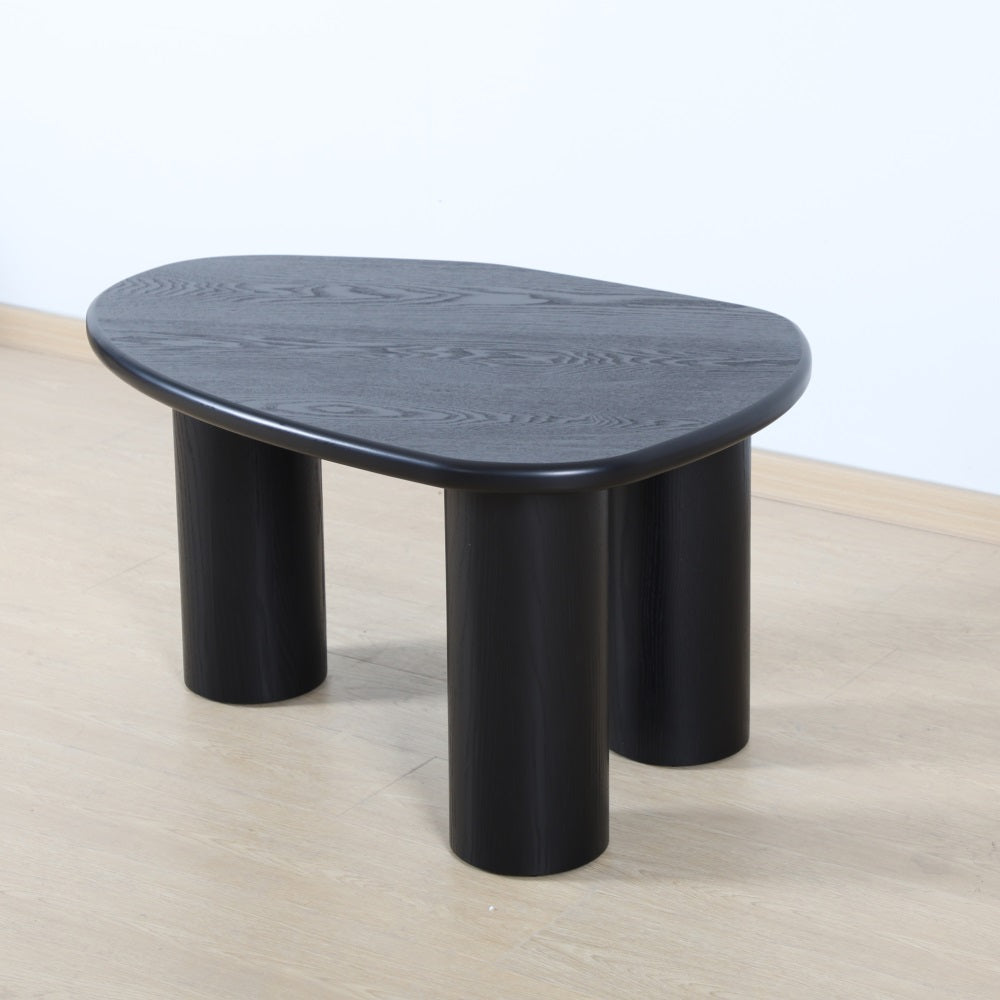 Fendy Set of 2 Modern Free Form Wood Coffee Tables - Natural Wood Finish Living Room Furniture for Small Spaces, Home Decor & Lounge Areas