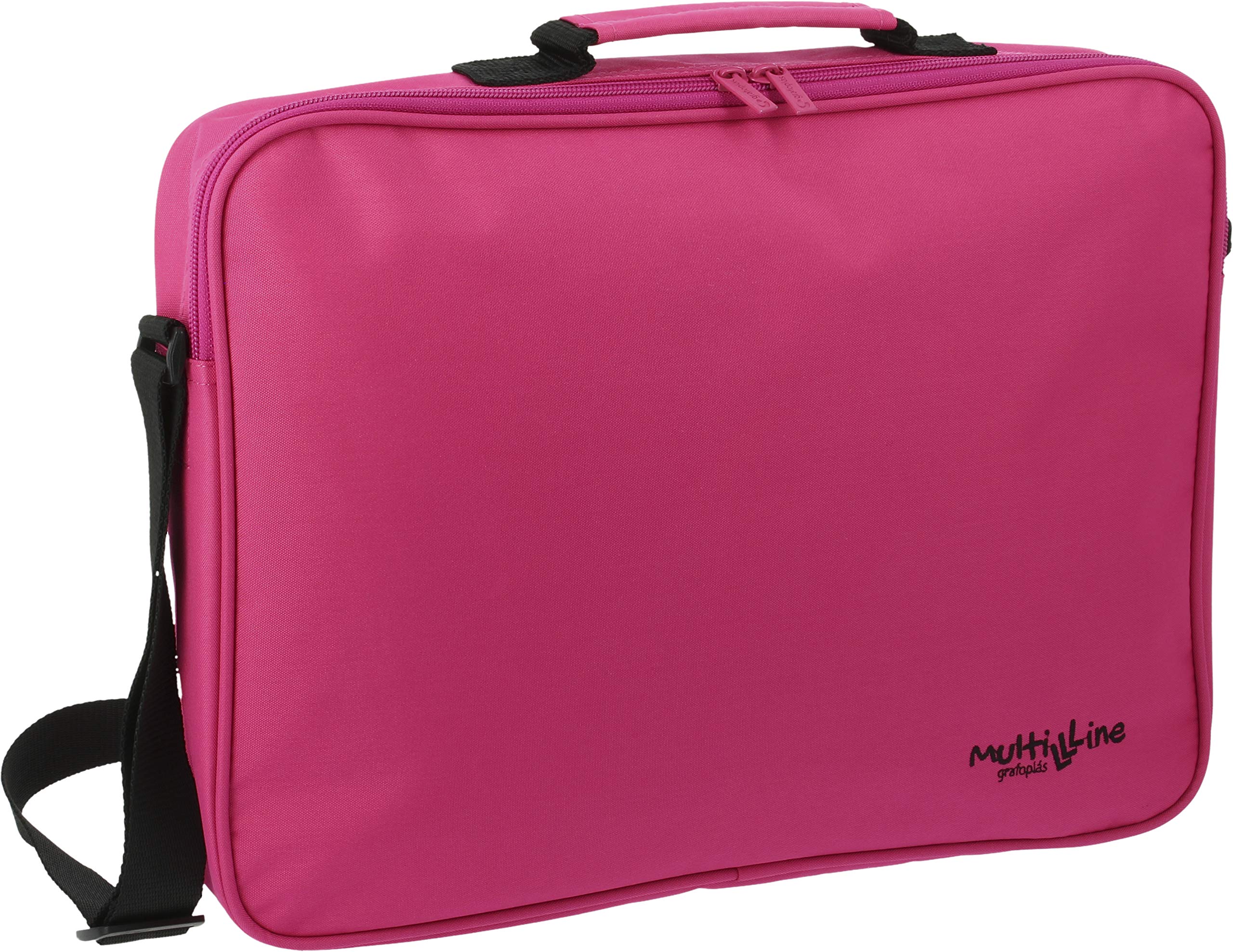 Pink Fuchsia School Messenger Bag for Girls - Multiline Collection, 38 x 28 x 6 cm - Lightweight & Durable Backpack for School, College, Work & Travel