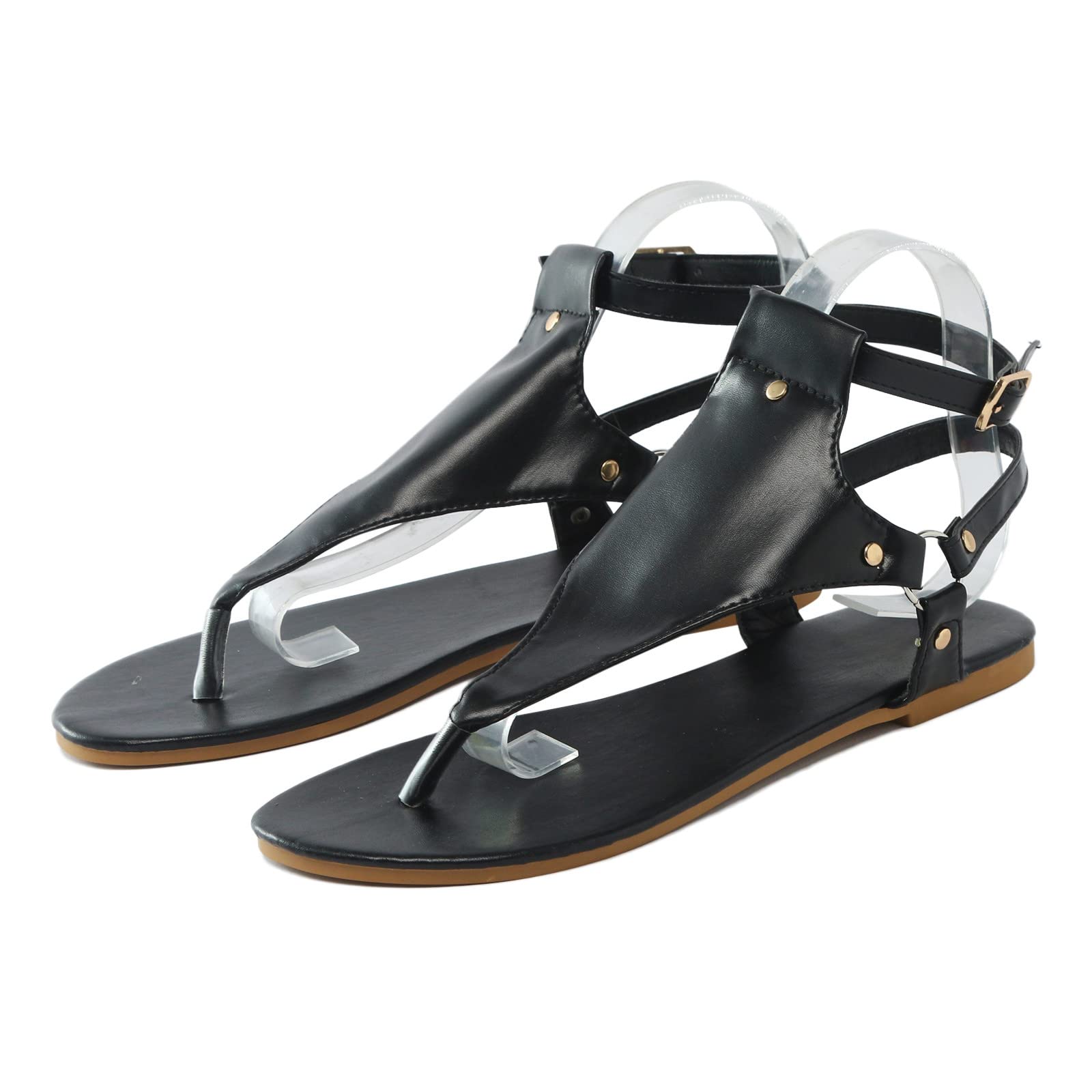 Women's Thong Sandals - Open Toe Flat Beach Flip Flops with Adjustable Buckle Strap | Cute & Comfortable Summer Sandals for Women | Perfect for Beach, Pool, Vacation & Casual Outings