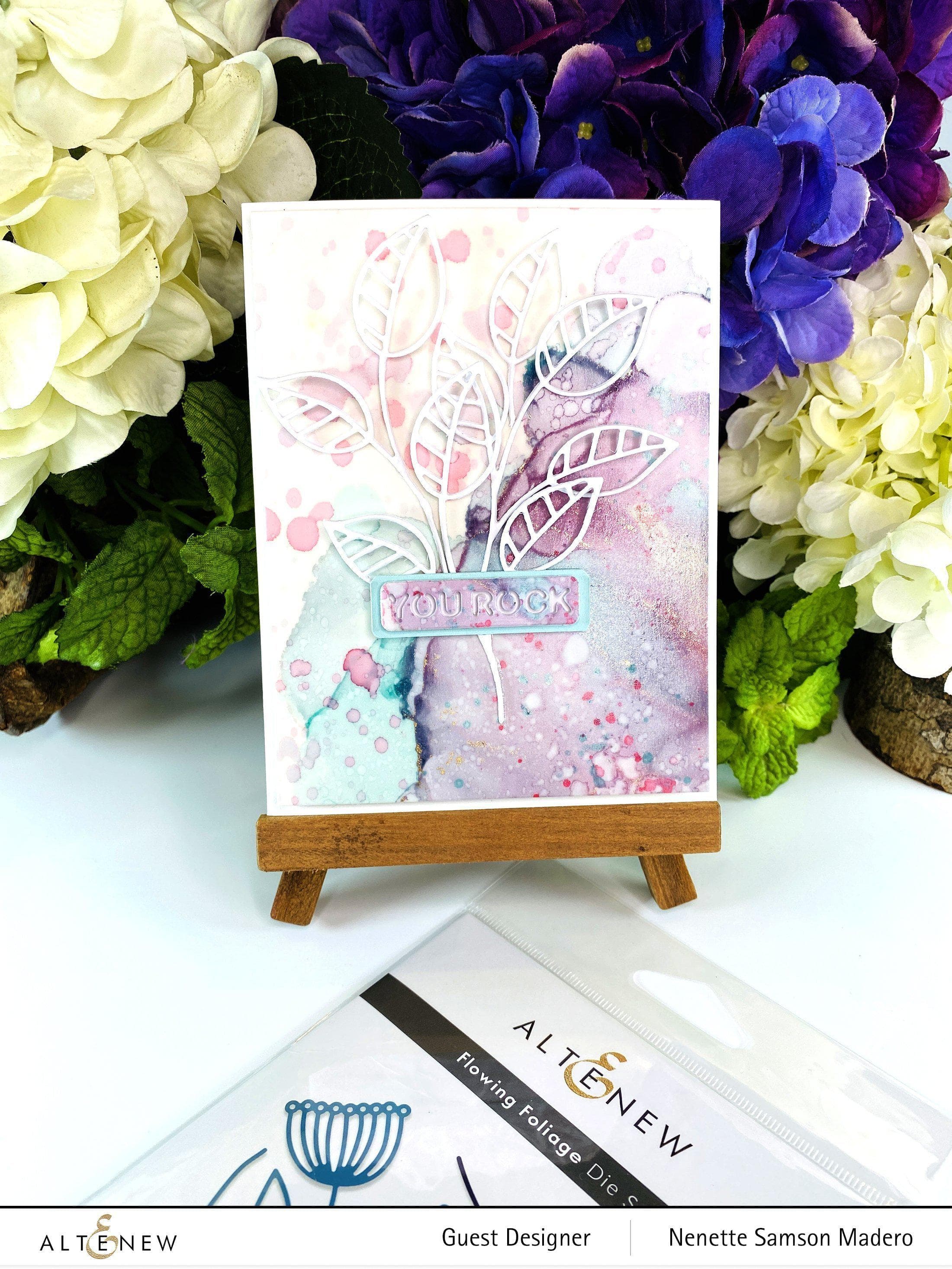 Flowing Foliage Die Set for Card Making - Botanical Scrapbooking Dies for DIY Greeting Cards, Wedding Invitations & Paper Crafts