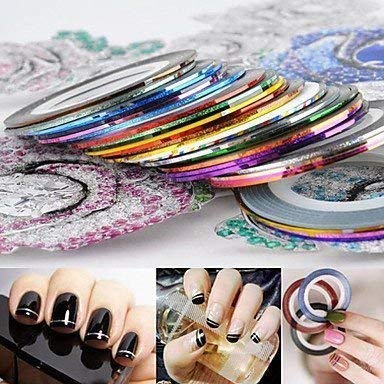 D.B.Z. French Manicure Nail Art Strips - 10 Pack Self-Adhesive Nail Stickers for Salon Quality Nail Decoration | Perfect for DIY Nail Art, Home Manicures & Professional Nail Design