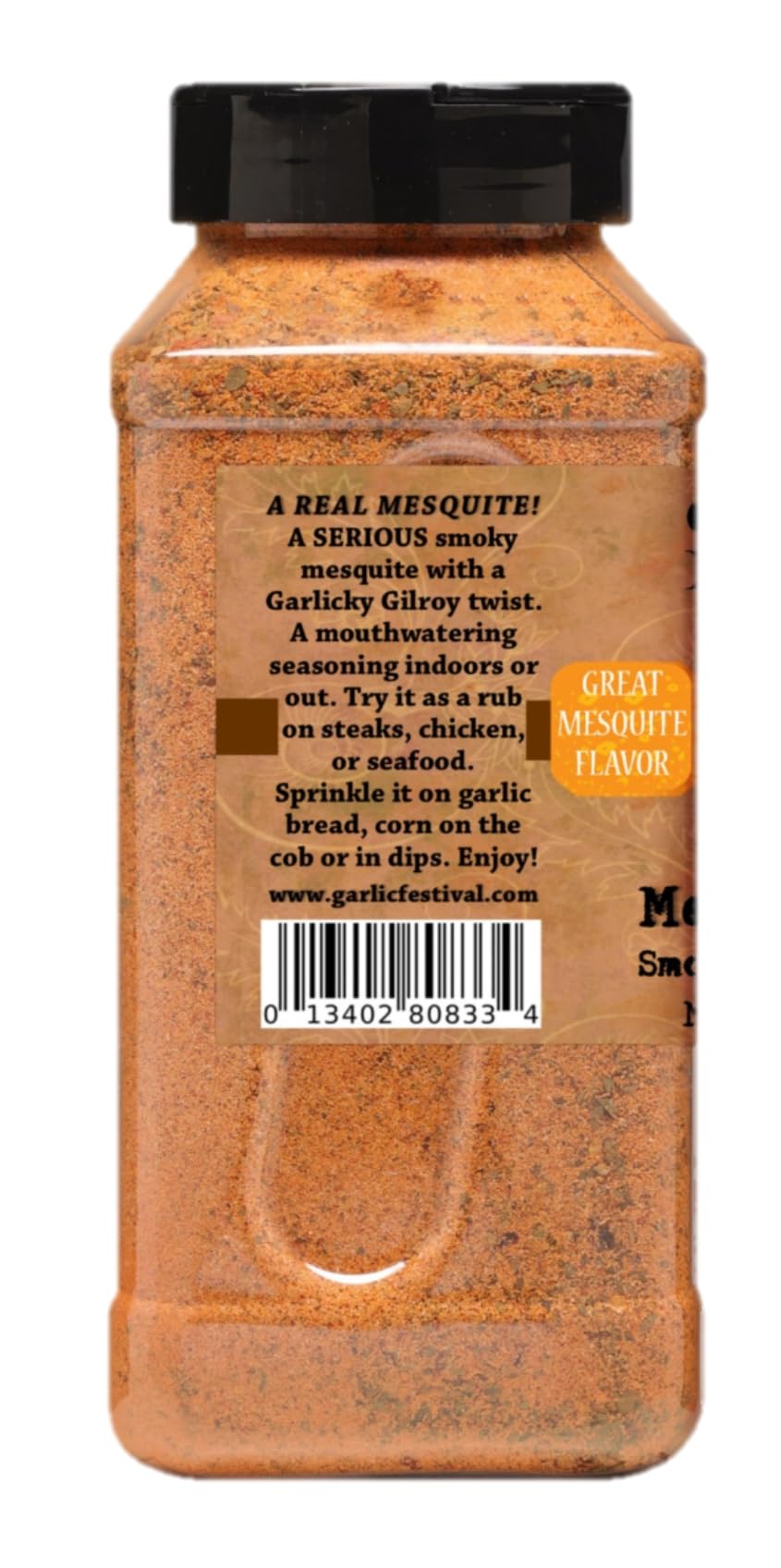 Premium Mesquite Grill Garlic Seasoning - 9oz (1lb) for BBQ, Grilling & Roasting - Garlic Festival Foods - Perfect for Steak, Chicken & Vegetables