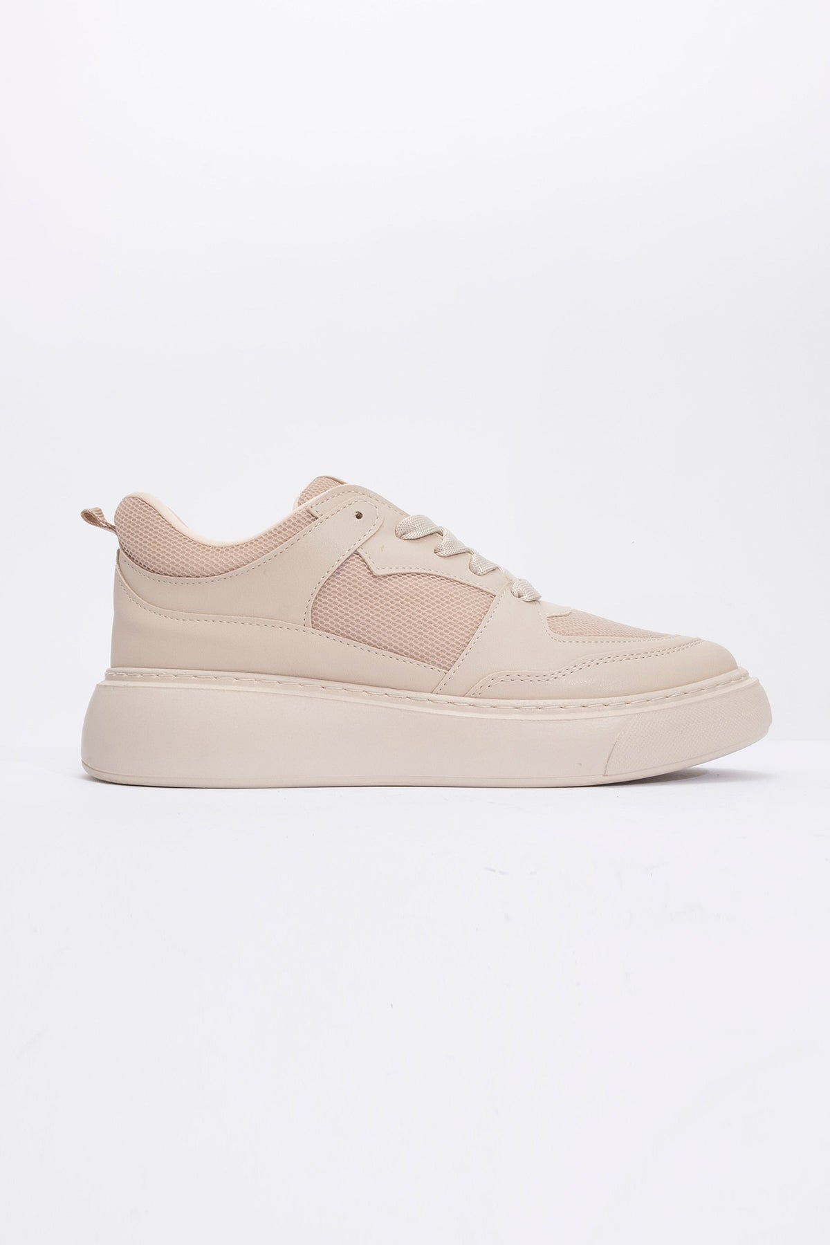 Ingrid Beige Platform Sneakers for Women - Comfortable Chunky White Sneakers with Arch Support | Perfect for Casual Outfits, Walking, and Everyday Wear