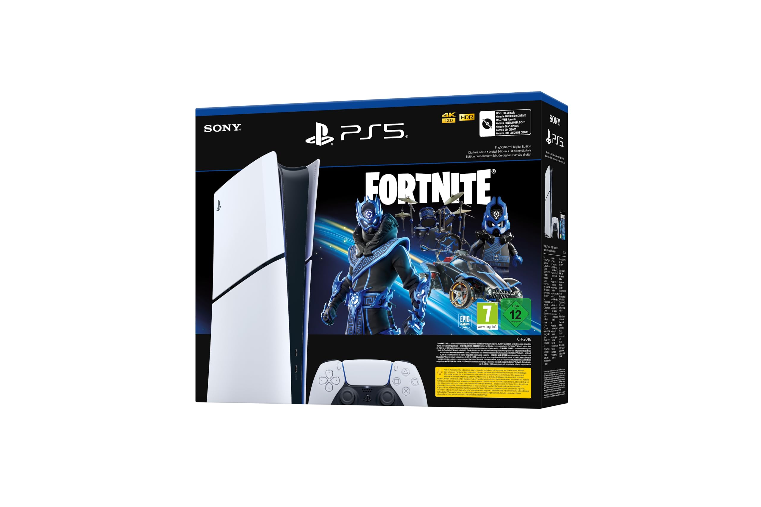 PlayStation 5 Digital Edition (Slim) Console - Fortnite Cobalt Star Bundle | Next-Gen Gaming, 4K UHD, Ultra-Fast SSD | Perfect for Home Entertainment & Competitive Gaming