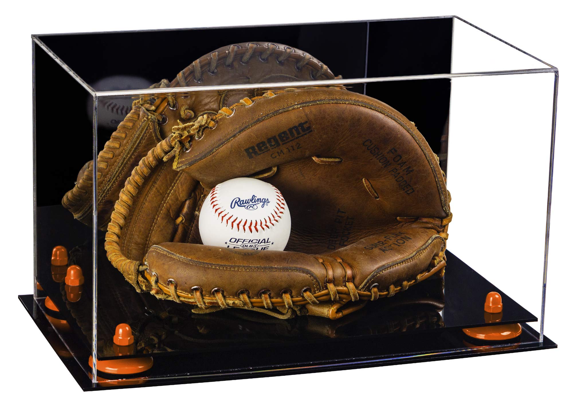 Acrylic Full Size Baseball Catcher's Glove Display Case - Clear Protective Showcase for Collectibles & Memorabilia - Perfect for Sports Fans, Trophy Rooms & Man Caves