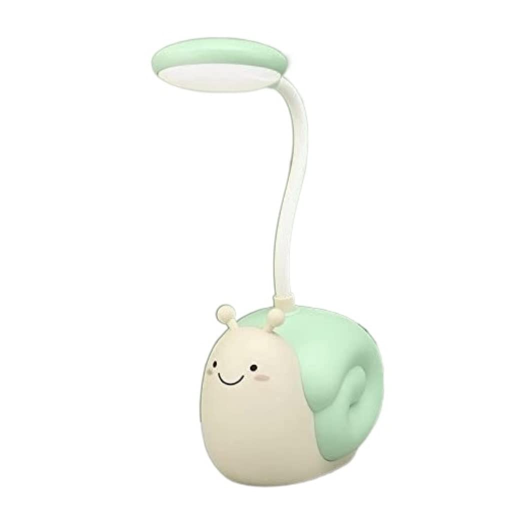 Green LED Desk Lamp with USB Charging Port & Pen Holder - Adjustable Reading Light for Study, Office, Dorm Room - Energy Saving Eye Protection Light for Home, Bedroom, Student Writing Desk (Perfect for Night Reading & Homework)