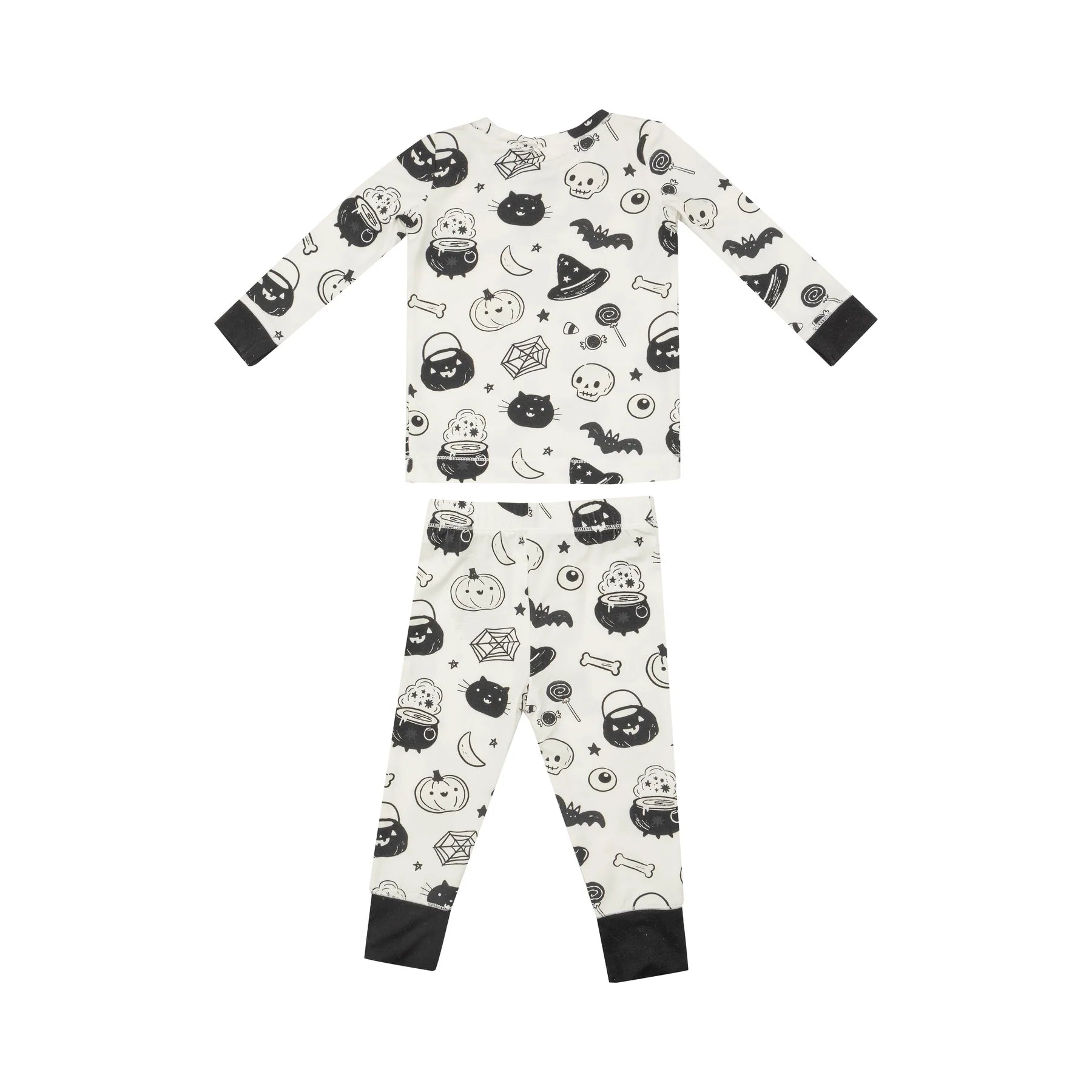 Stylish Black and White Halloween Loungewear Set - Cozy Matching Pajamas for Women - Perfect for Halloween Parties, Trick or Treating & Spooky Movie Nights