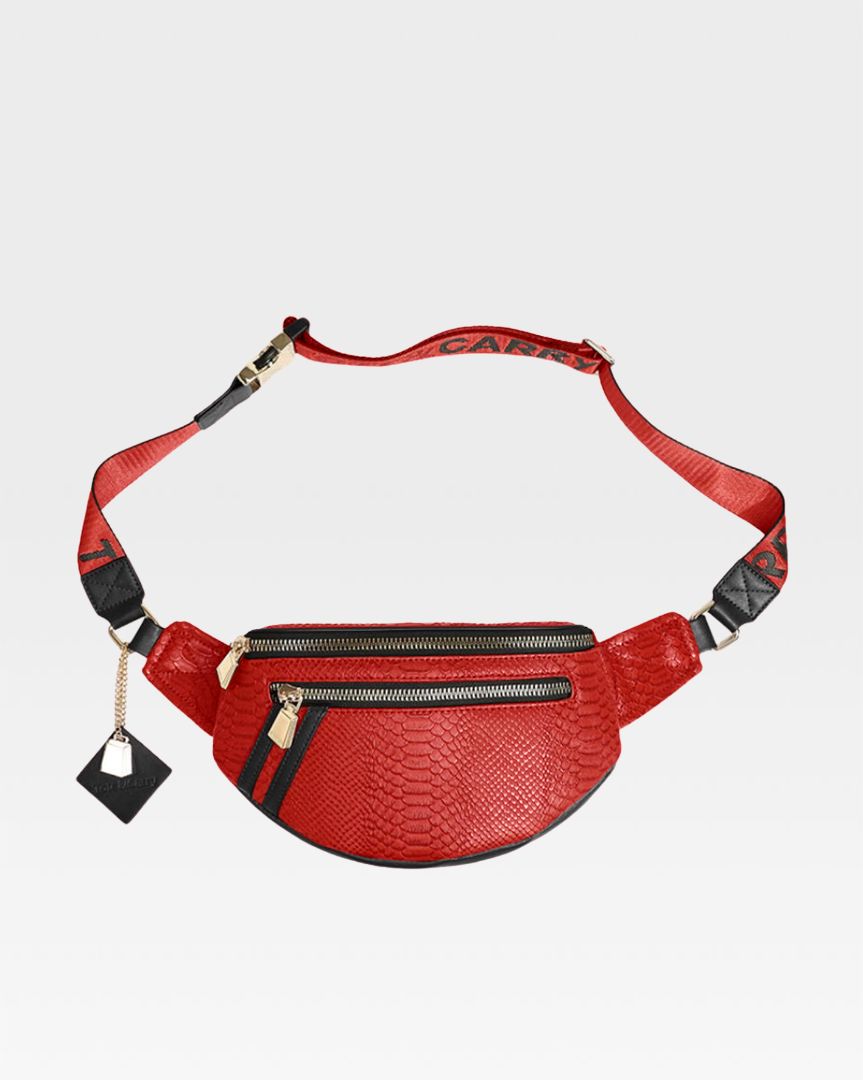 **Apollo 1 Fanny Pack for Men & Women - Adjustable Waist Bag in Red - Perfect for Hiking, Travel, and Everyday Use**