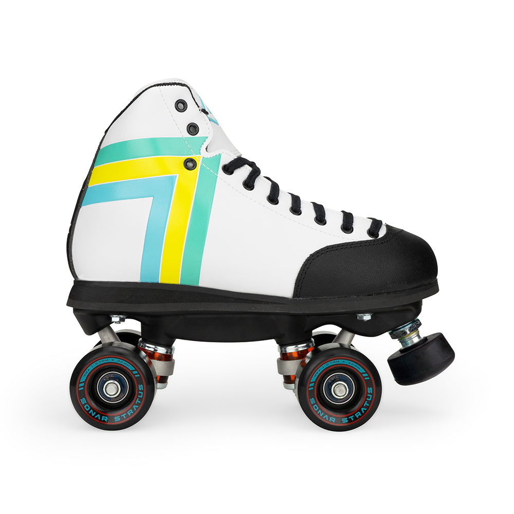 Antik Skyhawk Park Skate Set - White Roller Skates for Women & Men - Perfect for Outdoor Skating, Rinks & Roller Derby