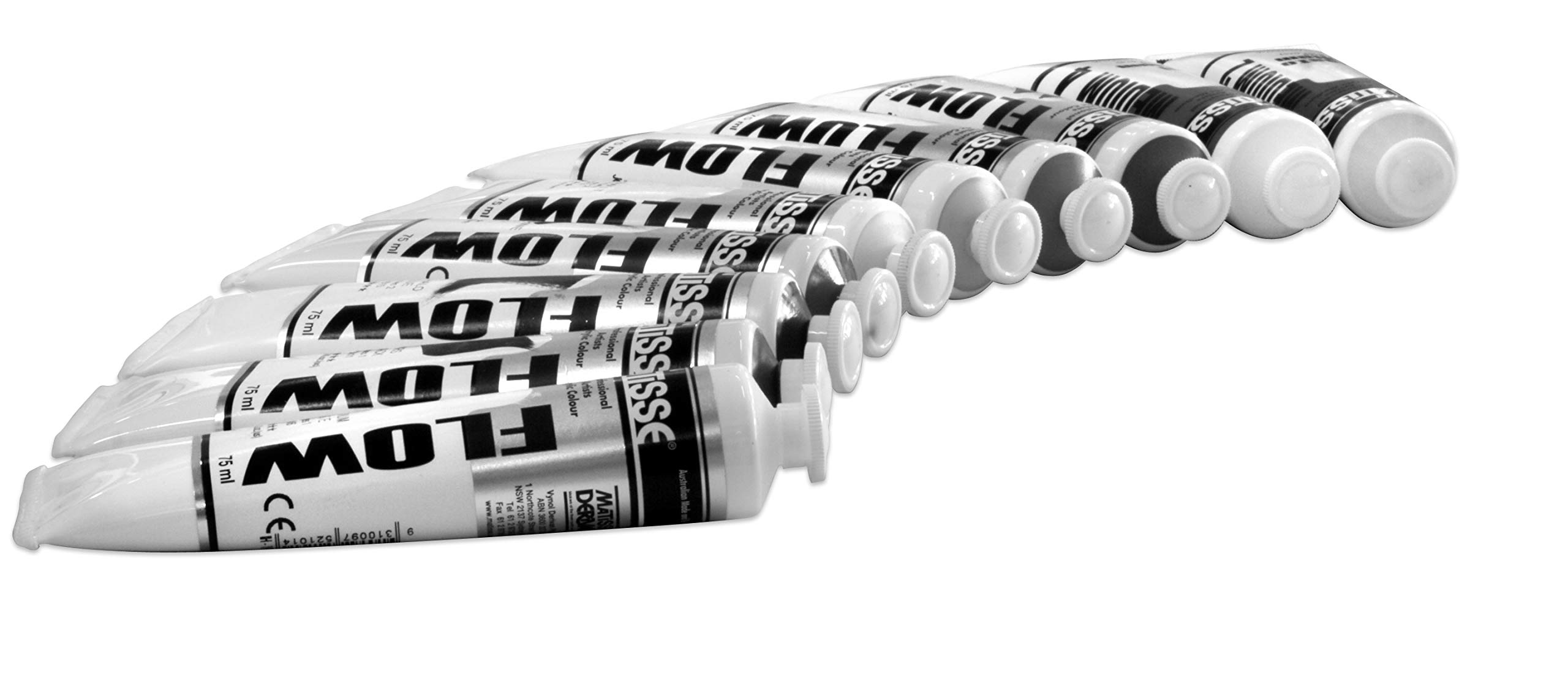 Matisse Flow Acrylic Paint 75ml Tube - Rose Madder Hue | Professional Artist Quality Acrylics for Canvas Painting, DIY Crafts & Home Decor Projects