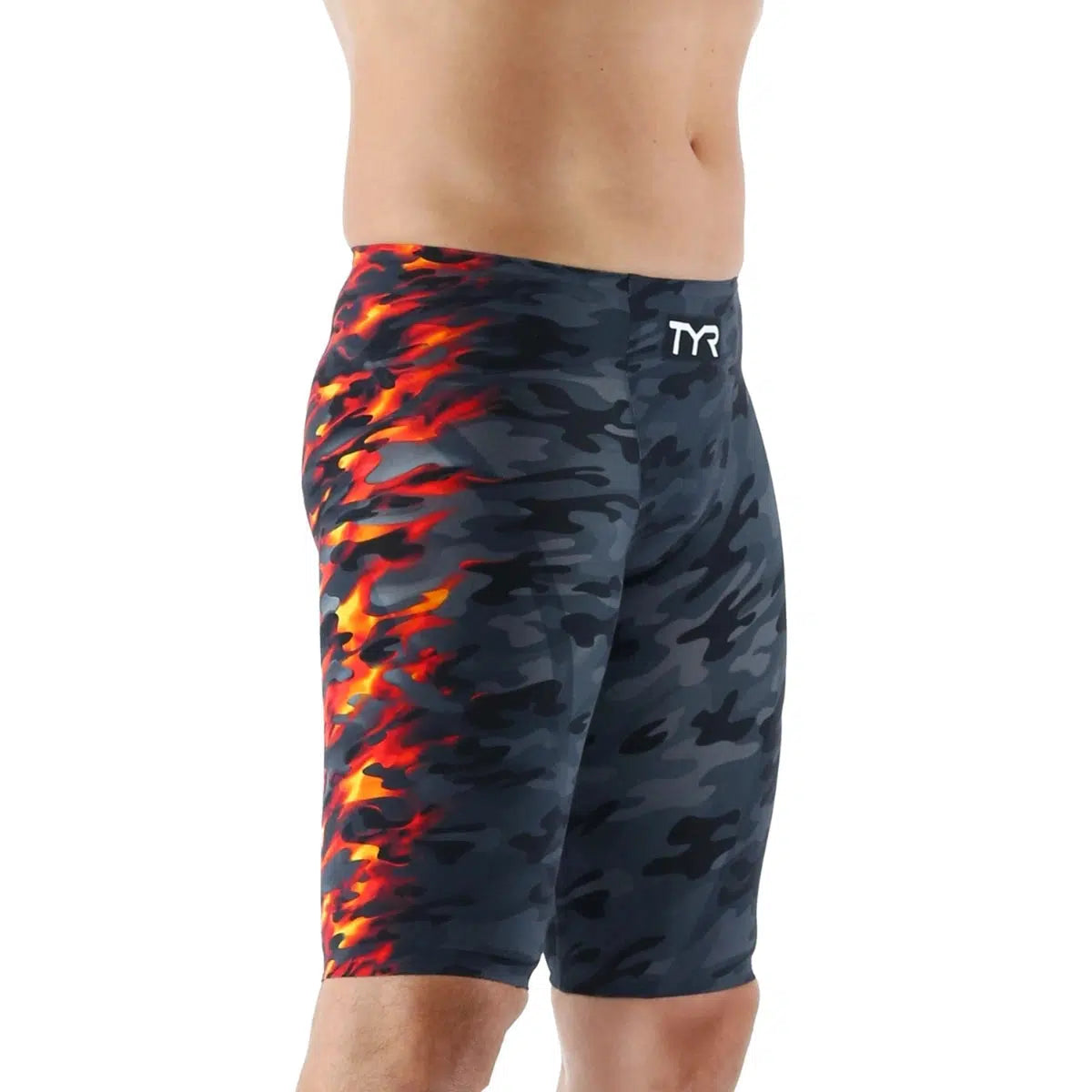 TYR Venzo Camo Jammer - High Performance Swim Jammer for Competitive Swimming & Training - Durable, Comfortable & Stylish for Pool, Beach & Water Sports