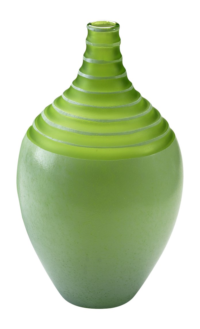 Cyan Design 04055 Meadow Vase - Medium Green Ceramic Flower Vase for Home Decor, Wedding Centerpiece, and Farmhouse Style Interior Design