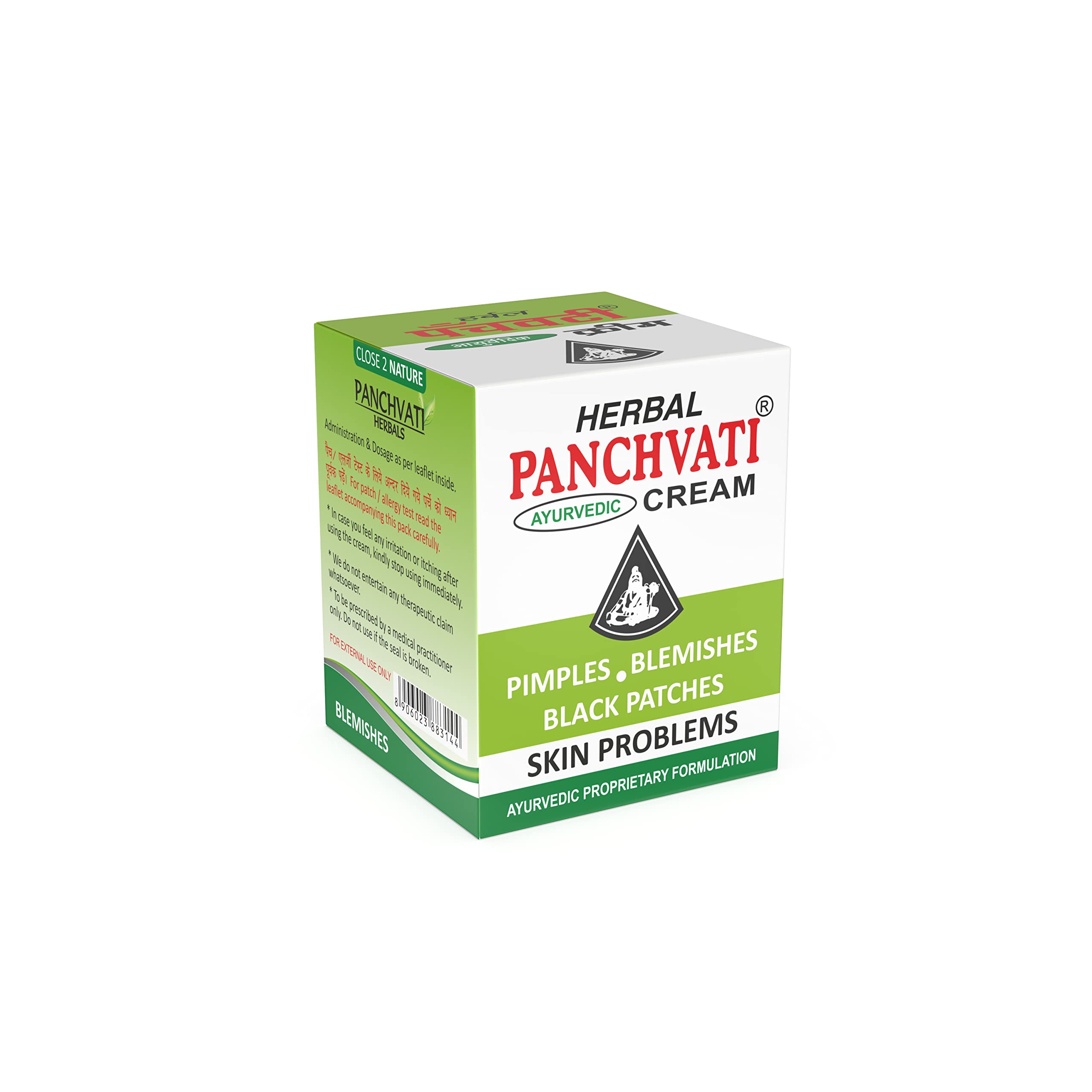 Panchvati Herbals Anti-Blemish & Anti-Acne Face Cream - Pimple Removal Treatment for Acne Scars & Pigmentation - Brightening Cream for Glowing Skin - 10g - Perfect for Daily Skincare Routine for Men & Women