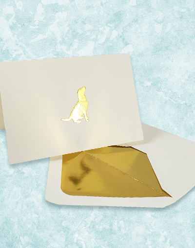 Premium Embossed Dog-Themed Note Cards - Elegant Greeting Cards for Pet Lovers, Perfect for Thank You Notes, Birthday Wishes & Special Occasions