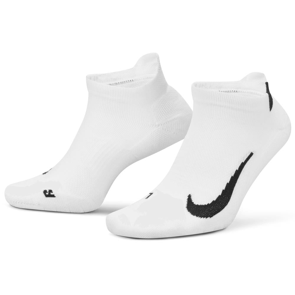 Nike Multiplier Max Low Cut 2 Pack Socks - White Athletic Socks for Running, Training & Everyday Wear