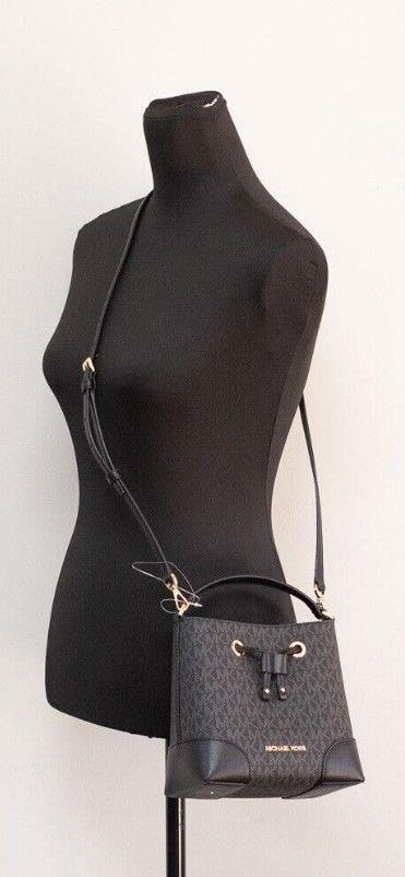 Michael Kors Women's Mini Bucket Bag with Drawstring Closure - Stylish Crossbody Purse for Everyday Use, Work & Travel | One Size Fits All