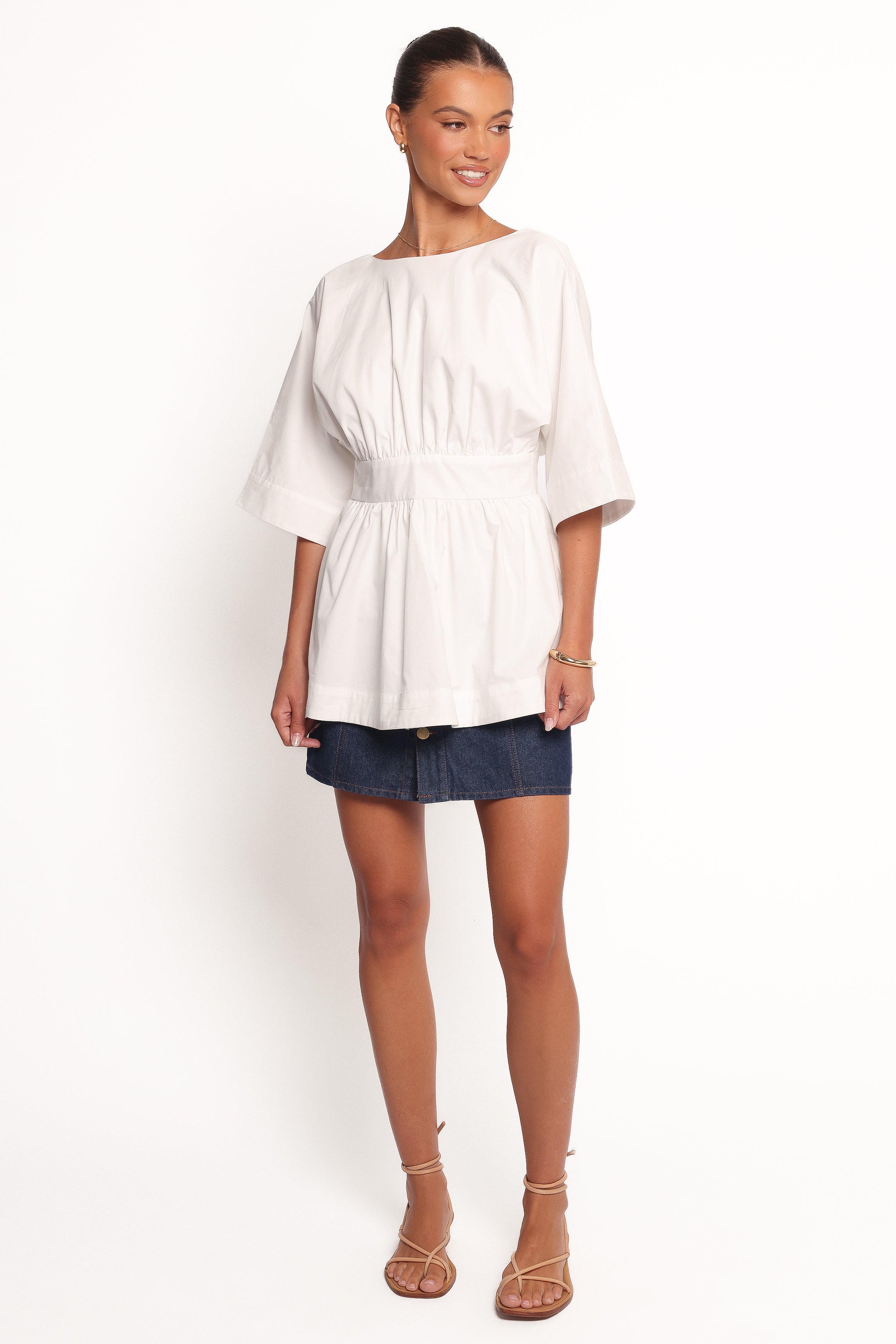 Camila Open Back Top - Stylish White Women's Blouse for Casual Wear & Summer Outfits | Perfect for Beach, Party & Date Night