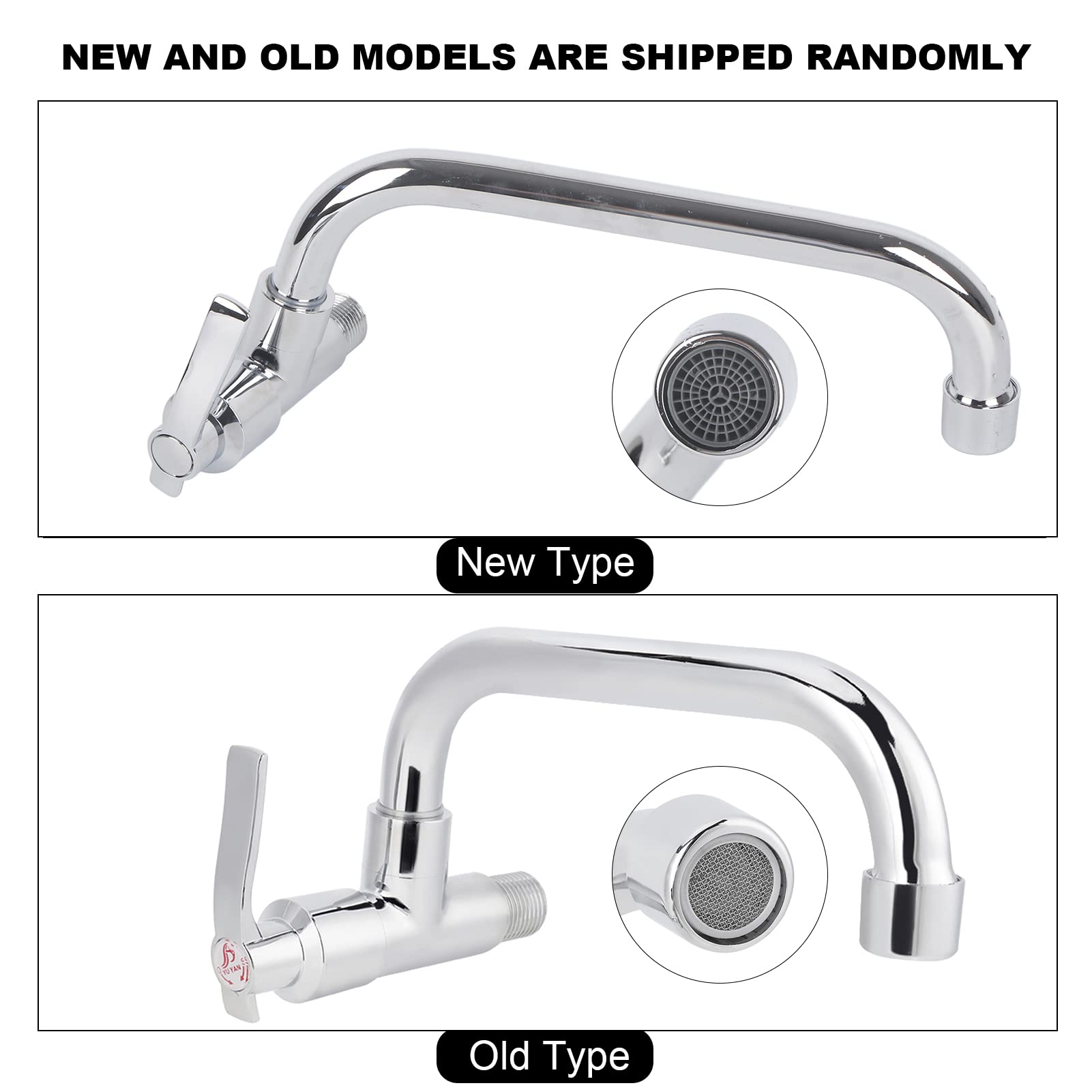 Stainless Steel Wall Mount Kitchen Faucet with Pull Down Sprayer - 9.8 Inch Silver Cold Water Tap for Sink Basin - Perfect for Small Kitchens, RV, Tiny Homes & Outdoor Use