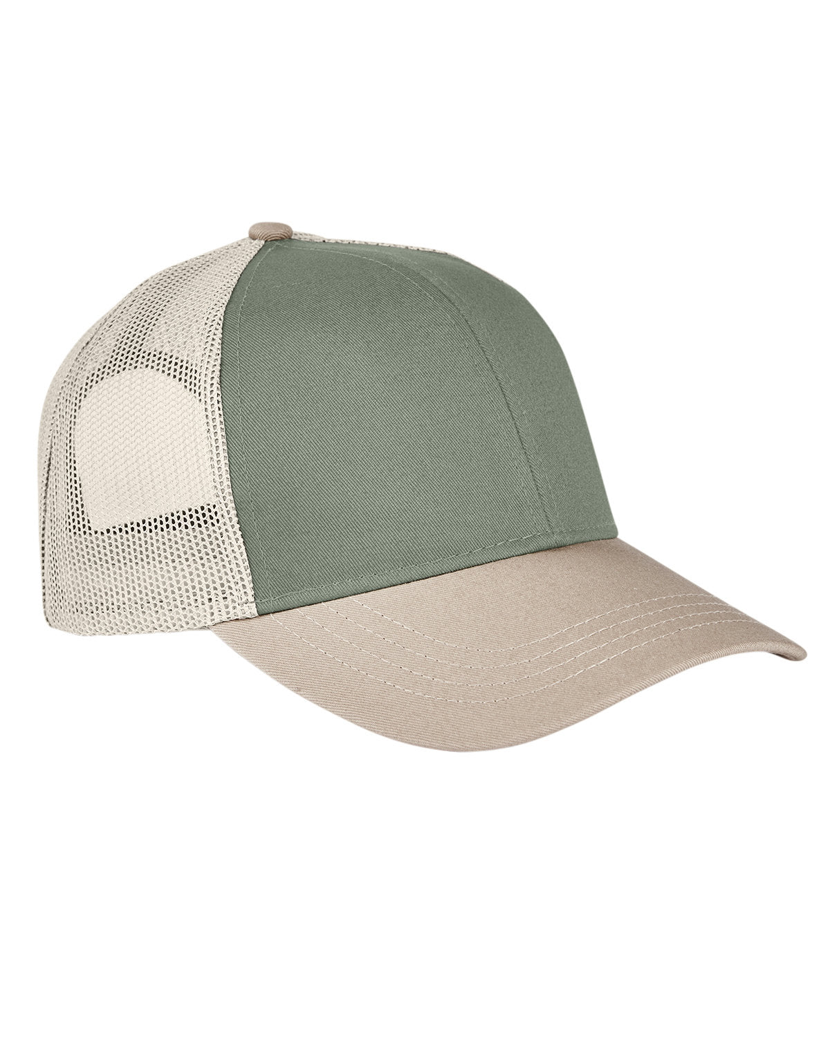 Authentic Pigment AP1919 Tri-Color Trucker Cap - Stylish Unisex Baseball Hat for Men & Women - Perfect for Outdoor Activities, Sports, and Casual Wear