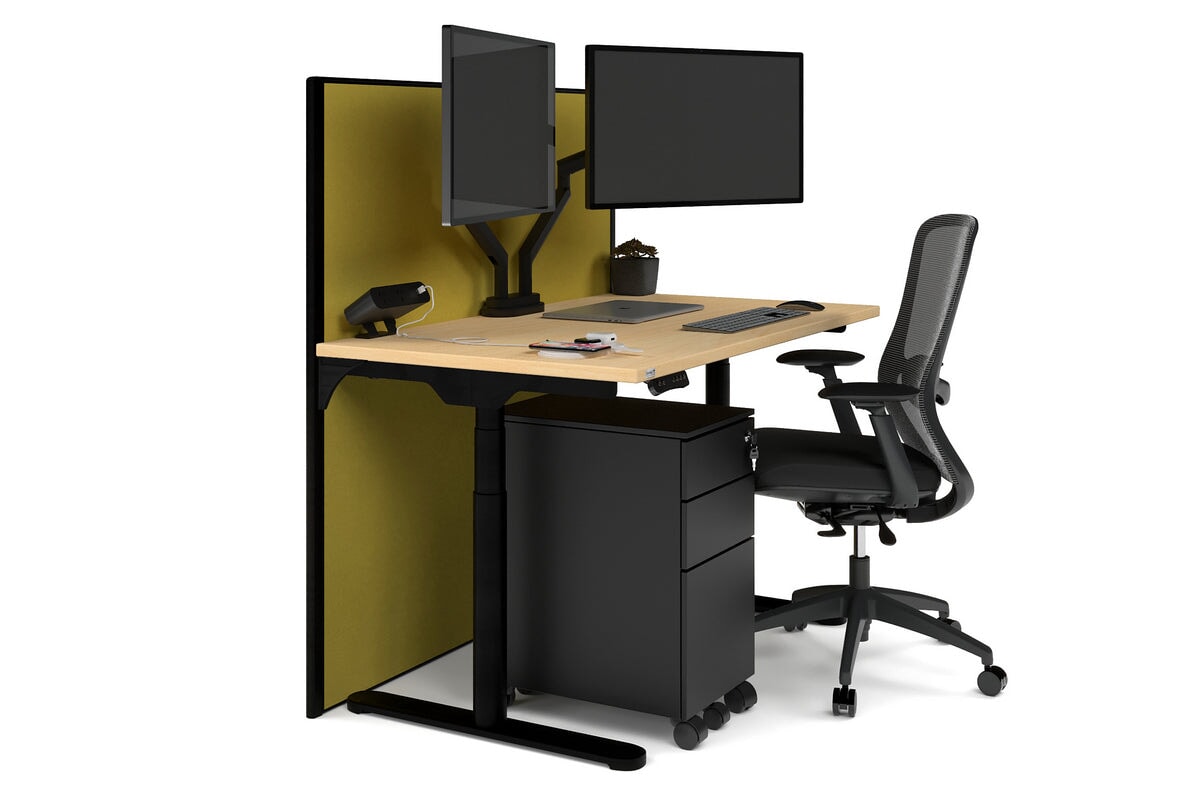 Flexi Premium Height Adjustable Single Workstation [1400L x 700W] - Ergonomic Standing Desk for Home Office, Gaming & Study - Electric Sit Stand Desk with Memory Function