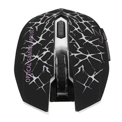 Azzor M6 Wireless Mouse 2400DPI Rechargeable 2.4GHz Optical Silent Mouse with Backlit for Gaming Office Home Use