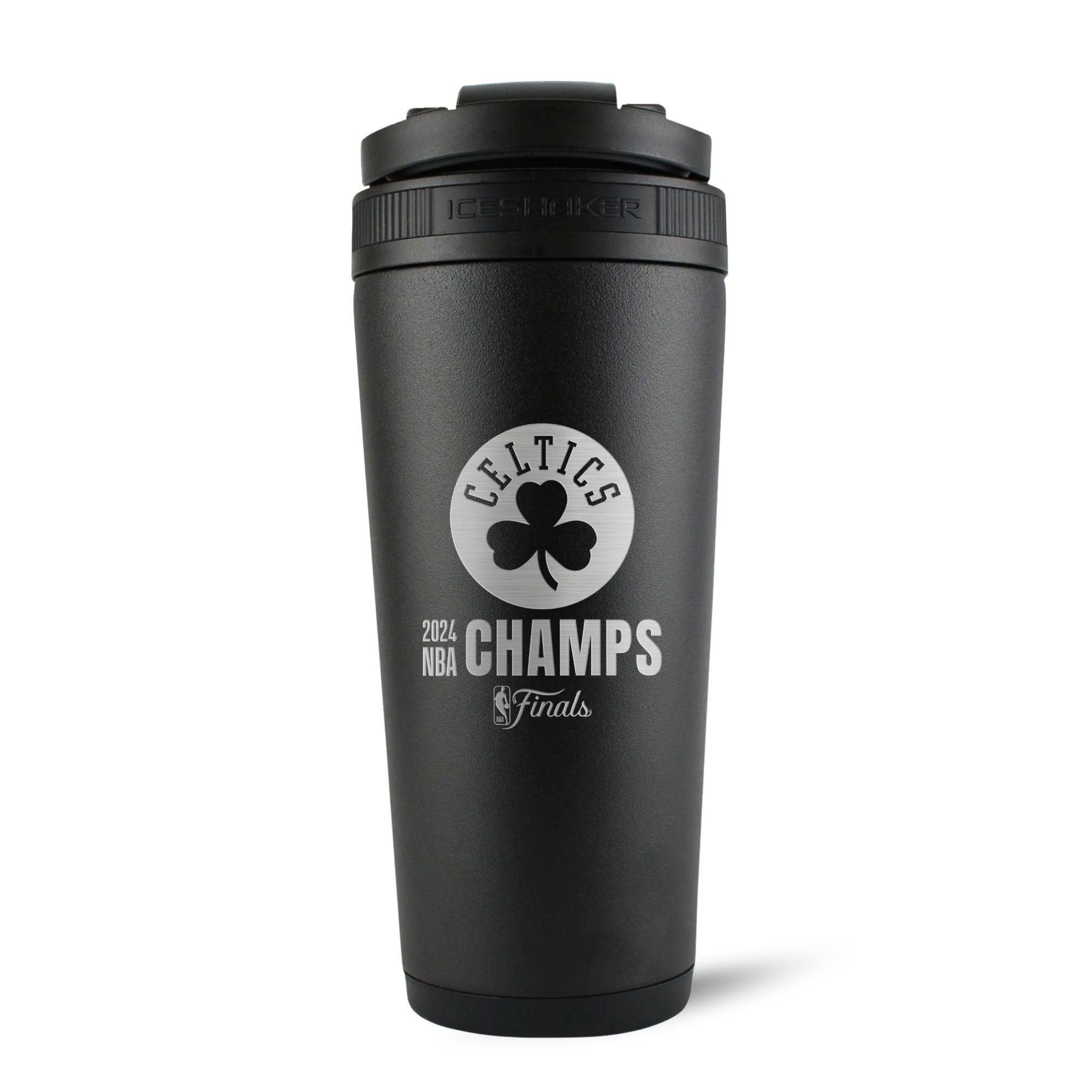 Official NBA 2024 Finals Boston Celtics Champions 26oz Stainless Steel Insulated Ice Shaker Cup - Black - Perfect for Gym, Workouts & Sports Hydration