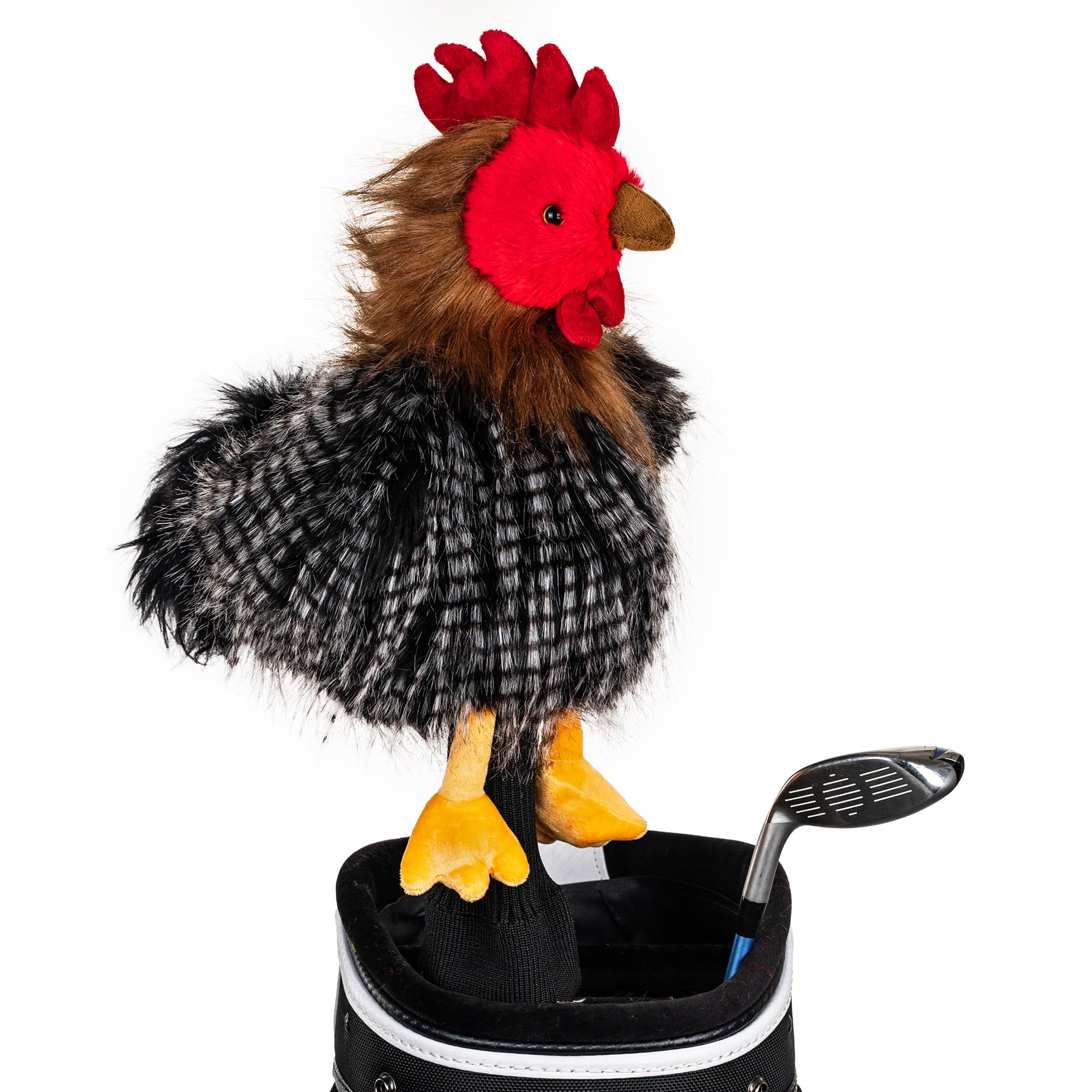 Daphne's Chicken Headcovers for Golf - Stylish Black, Gray & Red Golf Club Head Covers - Perfect for Golfers & Country Club Use