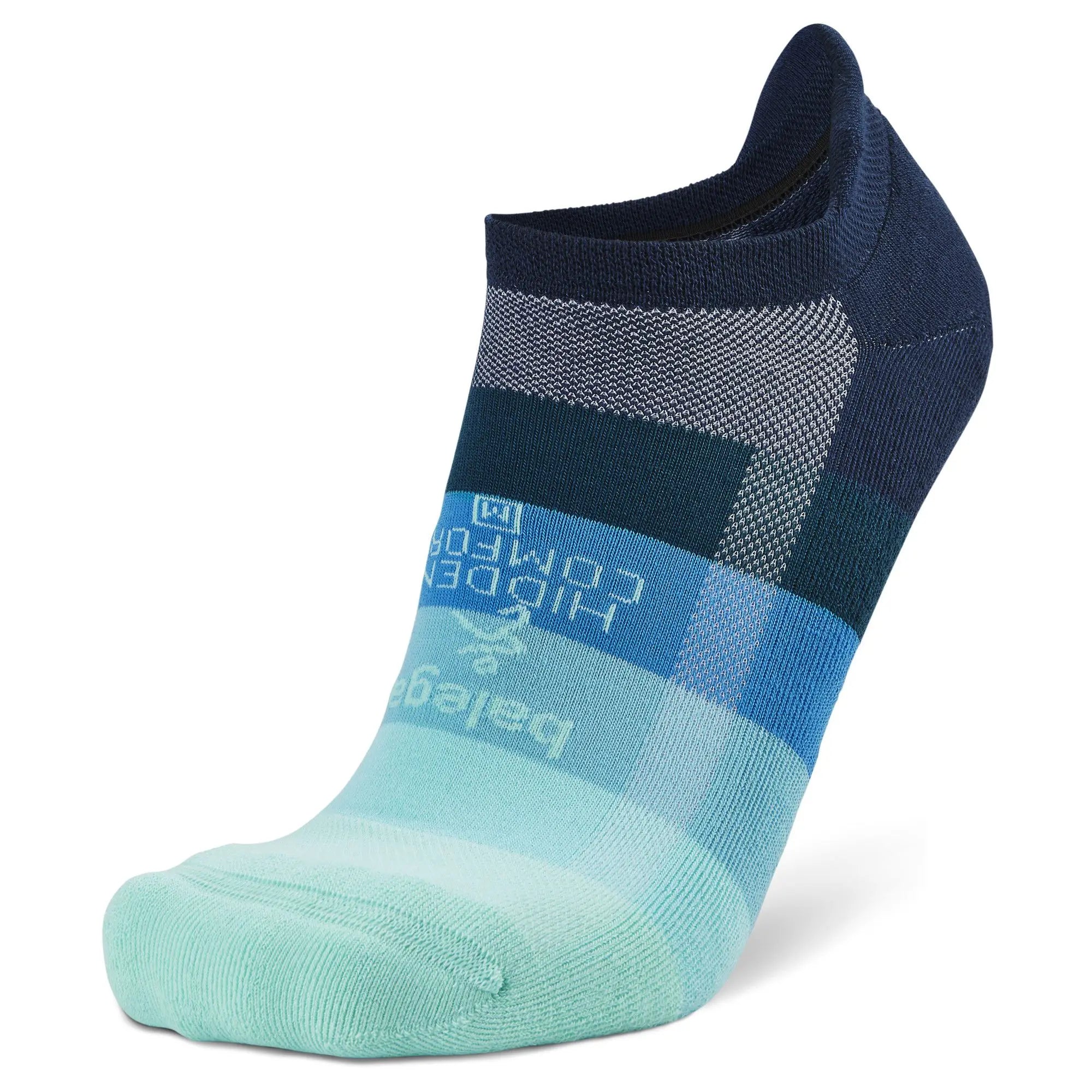 Hidden Comfort Running Socks for Men & Women - Moisture Wicking Cushioned Athletic Socks (Legion Blue/Light Aqua) - Perfect for Jogging, Gym Workouts & Marathon Training