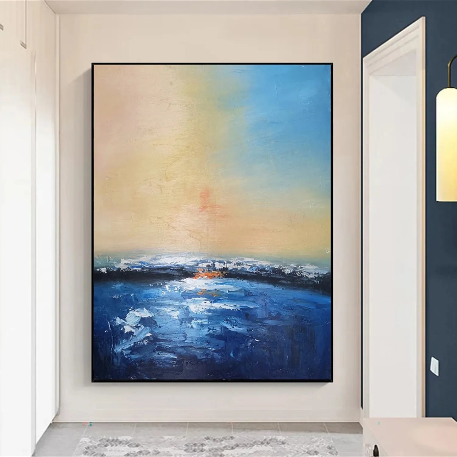 Ocean and Sky Painting #OS 180 - Stunning Seascape Wall Art for Home & Office Decor - Perfect for Living Room, Bedroom or Beach House