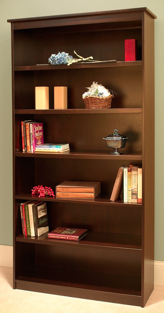 70-Inch Tall Open Bookcase by Candler - Modern Wooden Bookshelf for Living Room, Office & Bedroom Storage