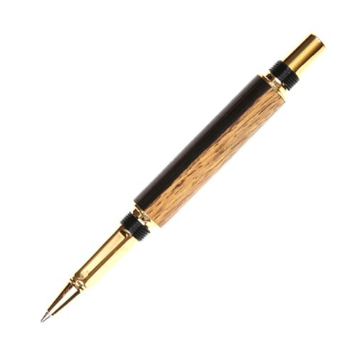 Lanier Pens Baron Rollerball Pen - Tennessee Gold Finish with Two-Tone Blackwood Barrel - Premium Writing Instrument for Business Professionals & Gift Giving