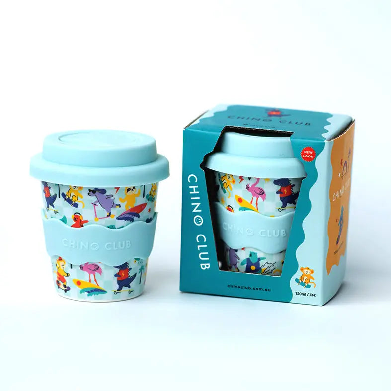 Surf N Skate Babychino Cup 120ml - Insulated Baby Coffee Cup for Toddlers - Perfect for Beach, Park & Outdoor Adventures