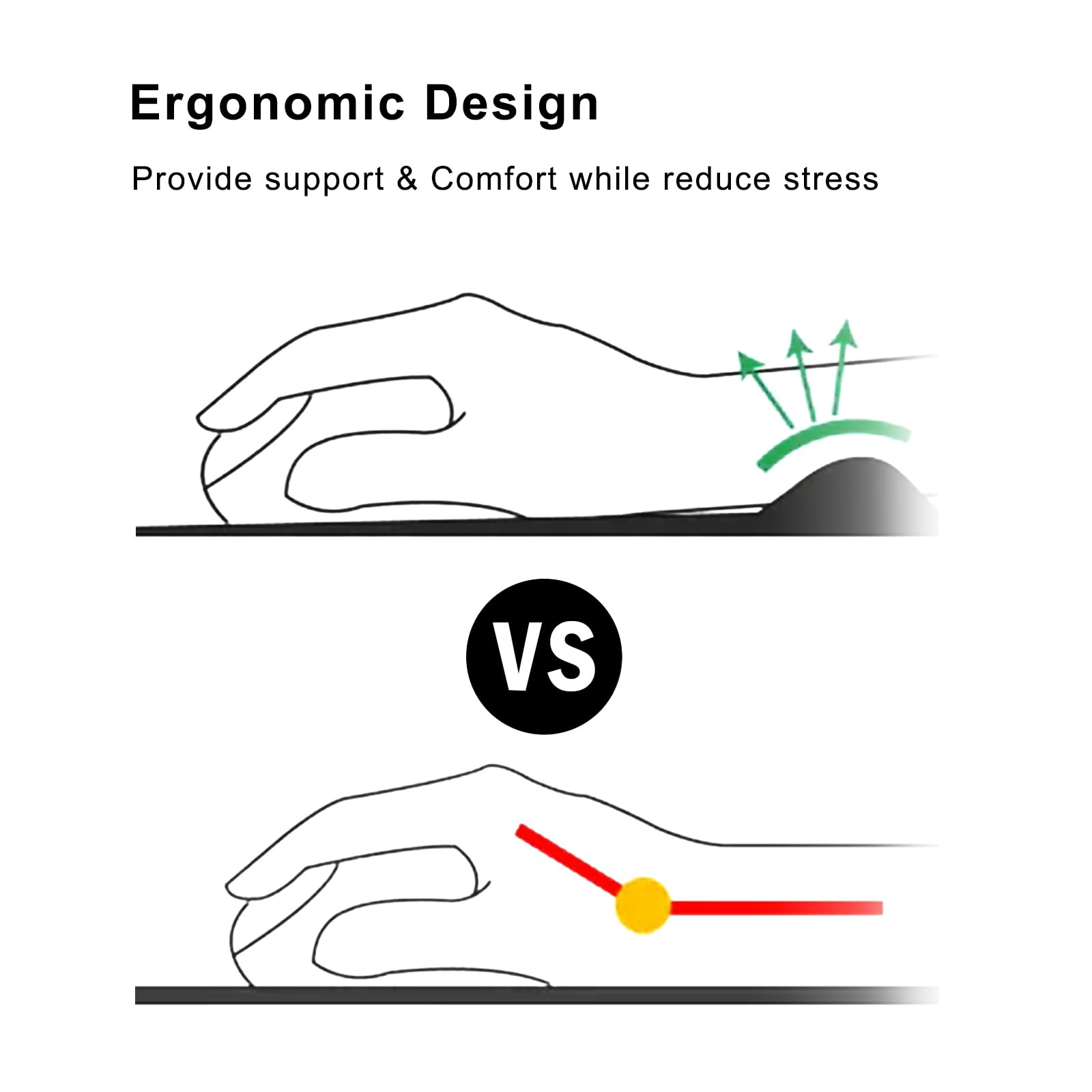 Ergonomic Mouse Pad with Wrist Support - Cute Frog Design Non-Slip Rubber Base Gaming Mousepad for Computer & Office Desk - Perfect for Work, Gaming & Anime Lovers