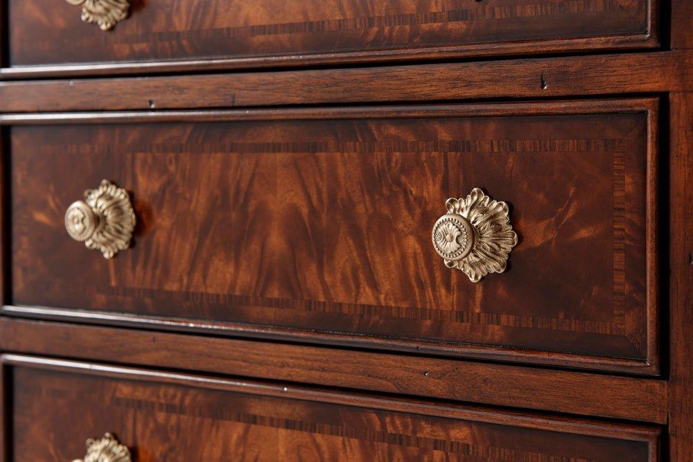 Almack's Flame Veneered Sideboard - Elegant Wooden Buffet Cabinet for Dining Room, Living Room & Entryway Storage