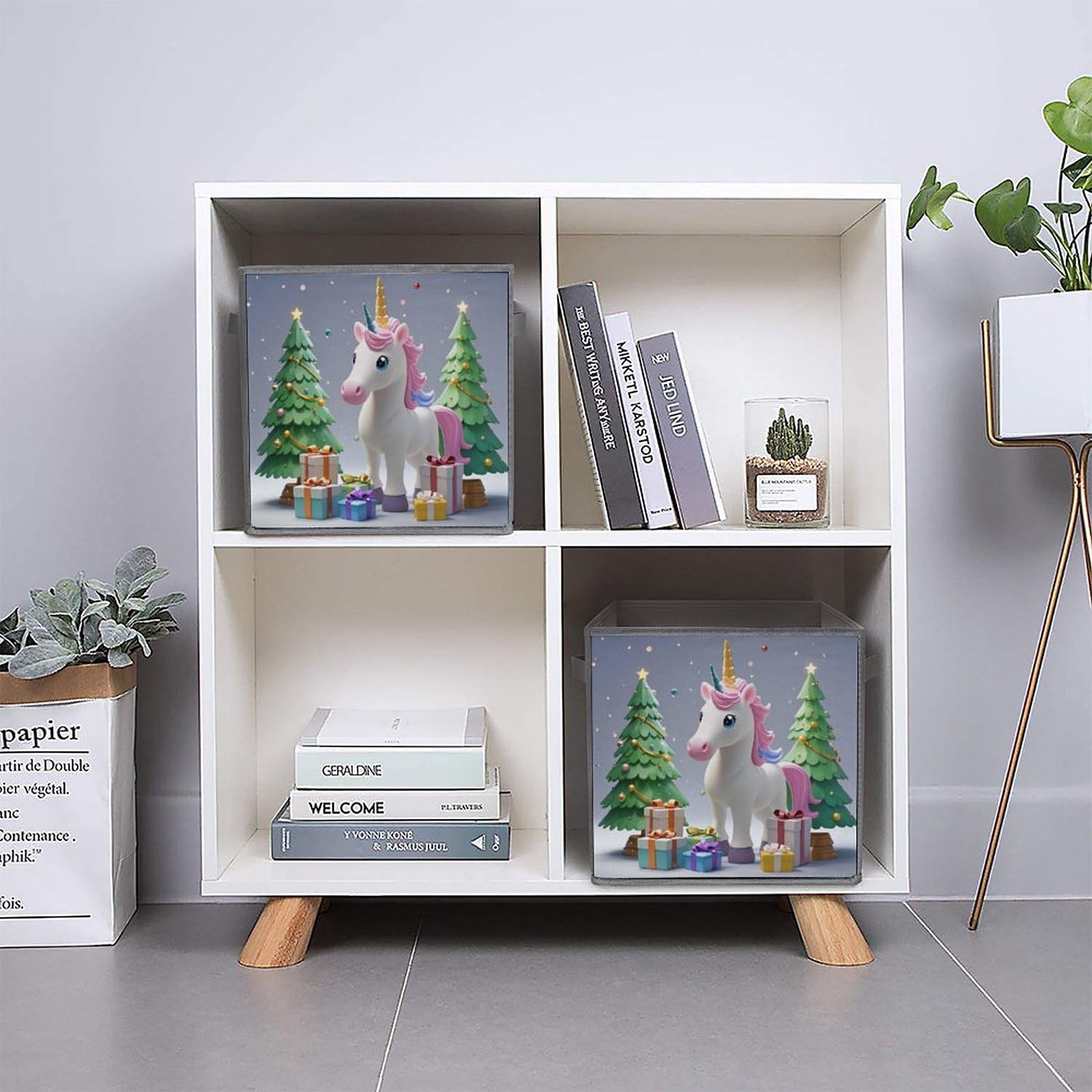 Foldable Storage Bins with Handles - Large Capacity Printed Jewelry Storage Boxes for Home, Office & Playroom Organization | Perfect for Closet, Shelf & Underbed Storage