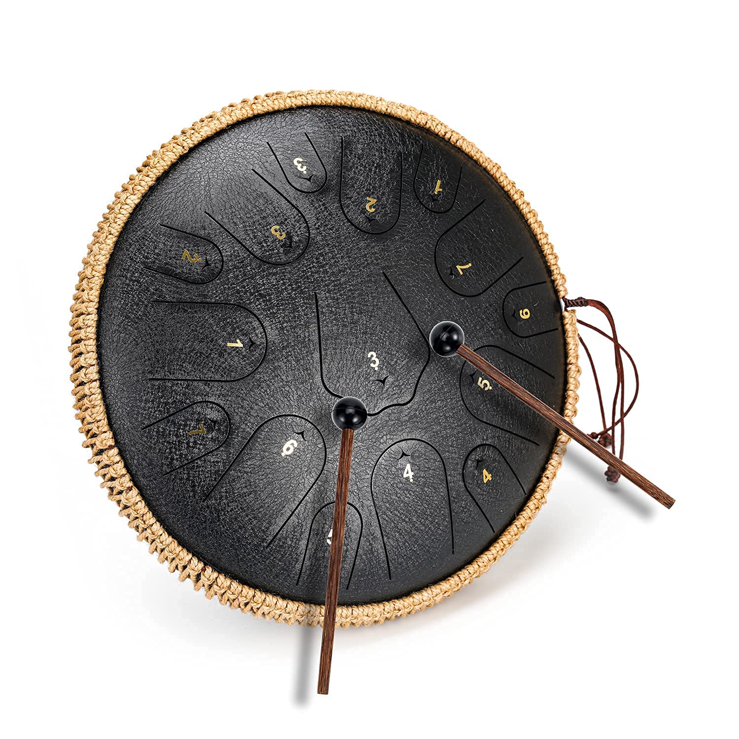 14 Inch ChunFeng Steel Tongue Drum - 15 Note Handpan with Carry Bag & Mallets - Musical Instrument for Meditation, Yoga, Sound Therapy & Relaxation - Perfect Gift for Adults & Kids