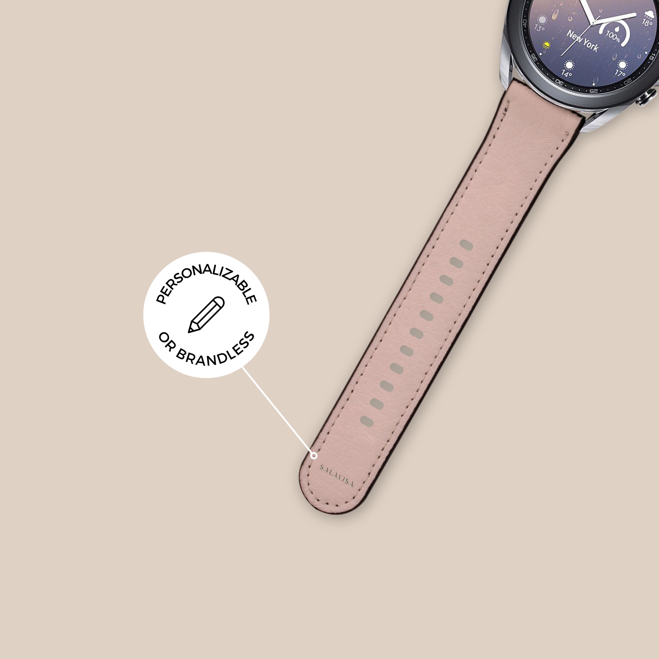 Premium Beige Golf & Polo Galaxy Watch Band - Stylish & Durable Replacement Strap for Samsung Galaxy Watch - Perfect for Golf, Tennis & Casual Wear