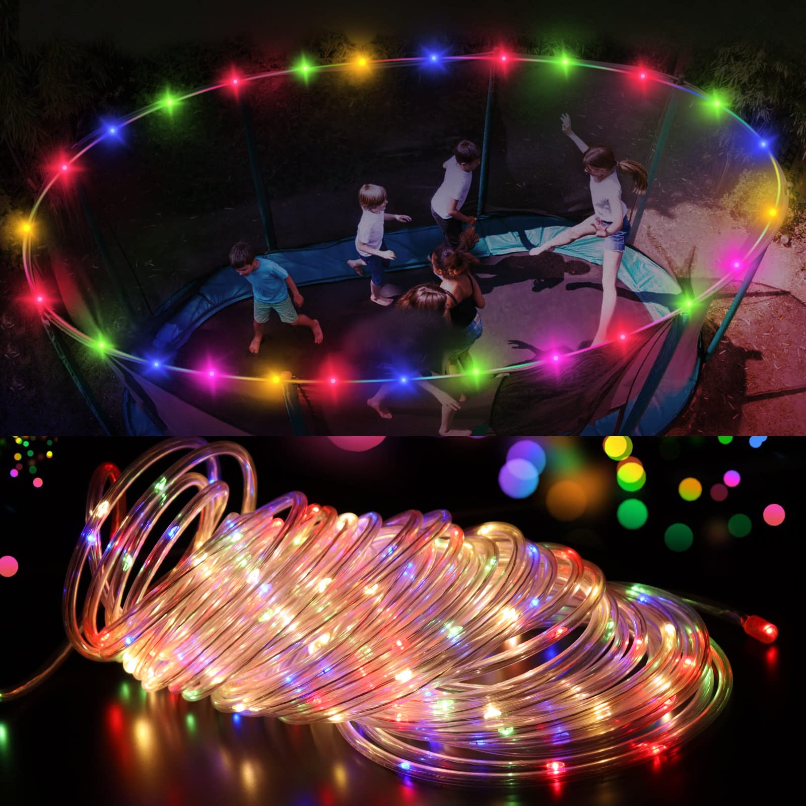 52.5FT Waterproof LED Fairy Lights with Remote Control - 8 Flashing Modes, USB Powered String Lights for Christmas Decor, Garden Party, Wedding & Indoor/Outdoor Lighting - Perfect for Bedroom, Patio, Backyard and Holiday Displays