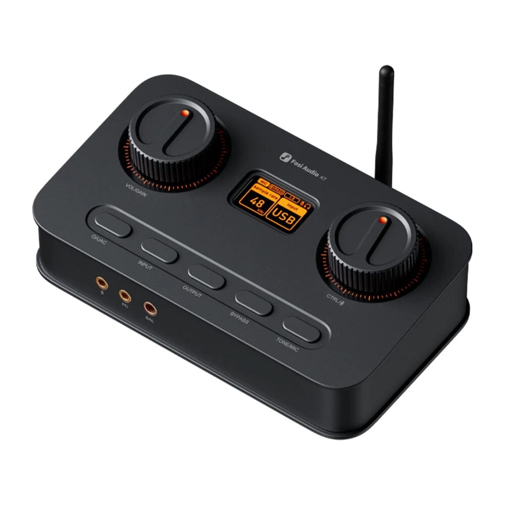 Fosi Audio K7 HiFi DAC & Headphone Amplifier - High Resolution Digital Analog Converter with 3.5mm/6.35mm Output for Audiophiles - Perfect for Home Studio, Gaming & Music Listening