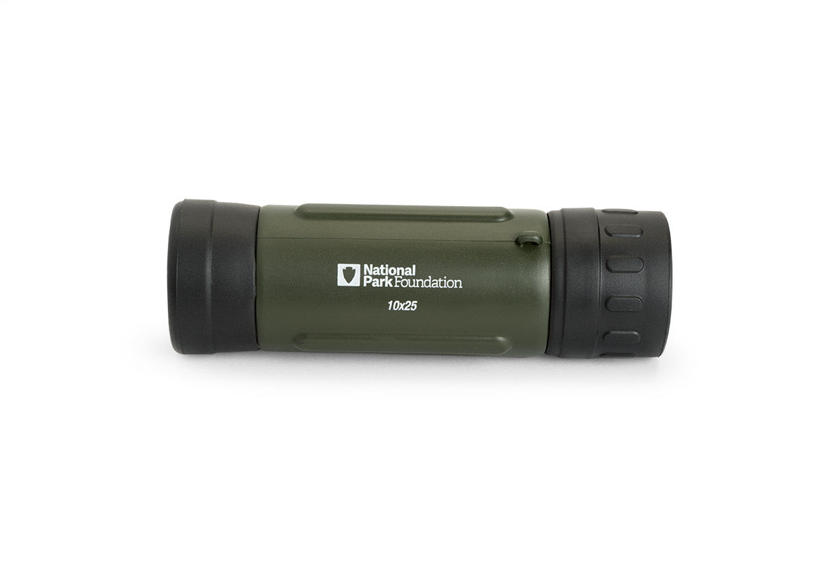 National Park Foundation 10x25 Monocular - Compact & Lightweight High Power Monocular Telescope for Bird Watching, Hiking, Travel & Outdoor Adventures