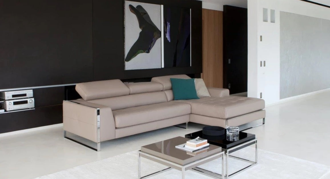 ALPA SALOTTI Raymond Leather Sectional Sofa – Premium Genuine Leather Living Room Furniture for Modern Home & Office Decor