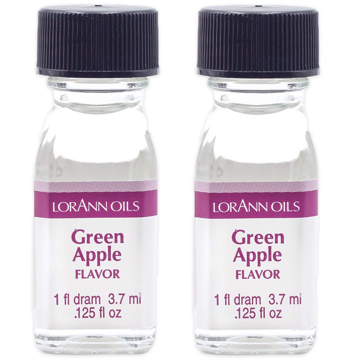 LorAnn Oils Super Strength Green Apple Flavoring - 4X Stronger Than Extracts for Candy Making, Baking, Hard Candy & DIY Treats - Natural & Bold Flavor (Pack of 2, 0.125 fl oz) - Perfect for Homemade Candies, Cakes, and Dessert Recipes