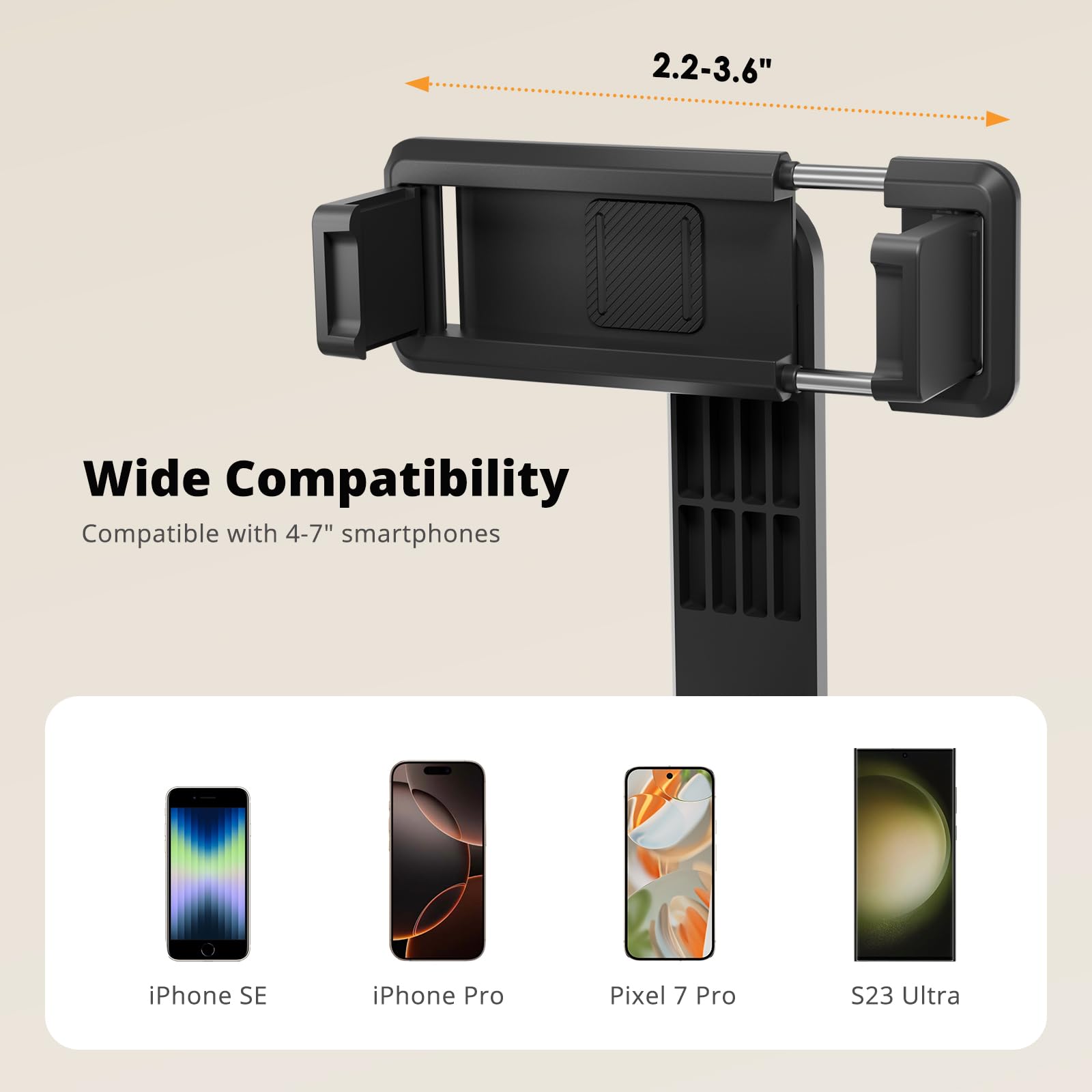 Extendable Wireless Selfie Stick - Compact & Lightweight Phone Tripod for iPhone 16/15 Series & Android - Perfect for Travel, Vlogging & Group Photos (Black)
