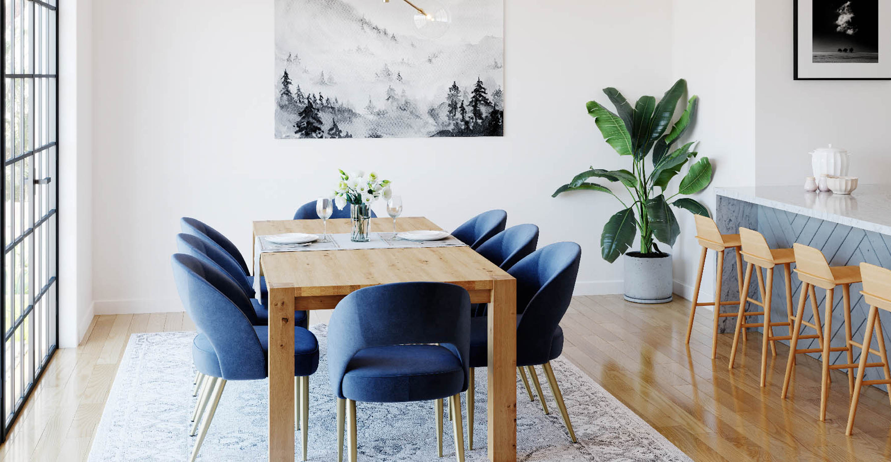 Expandable Dining Table for 6-10 People - 82.5