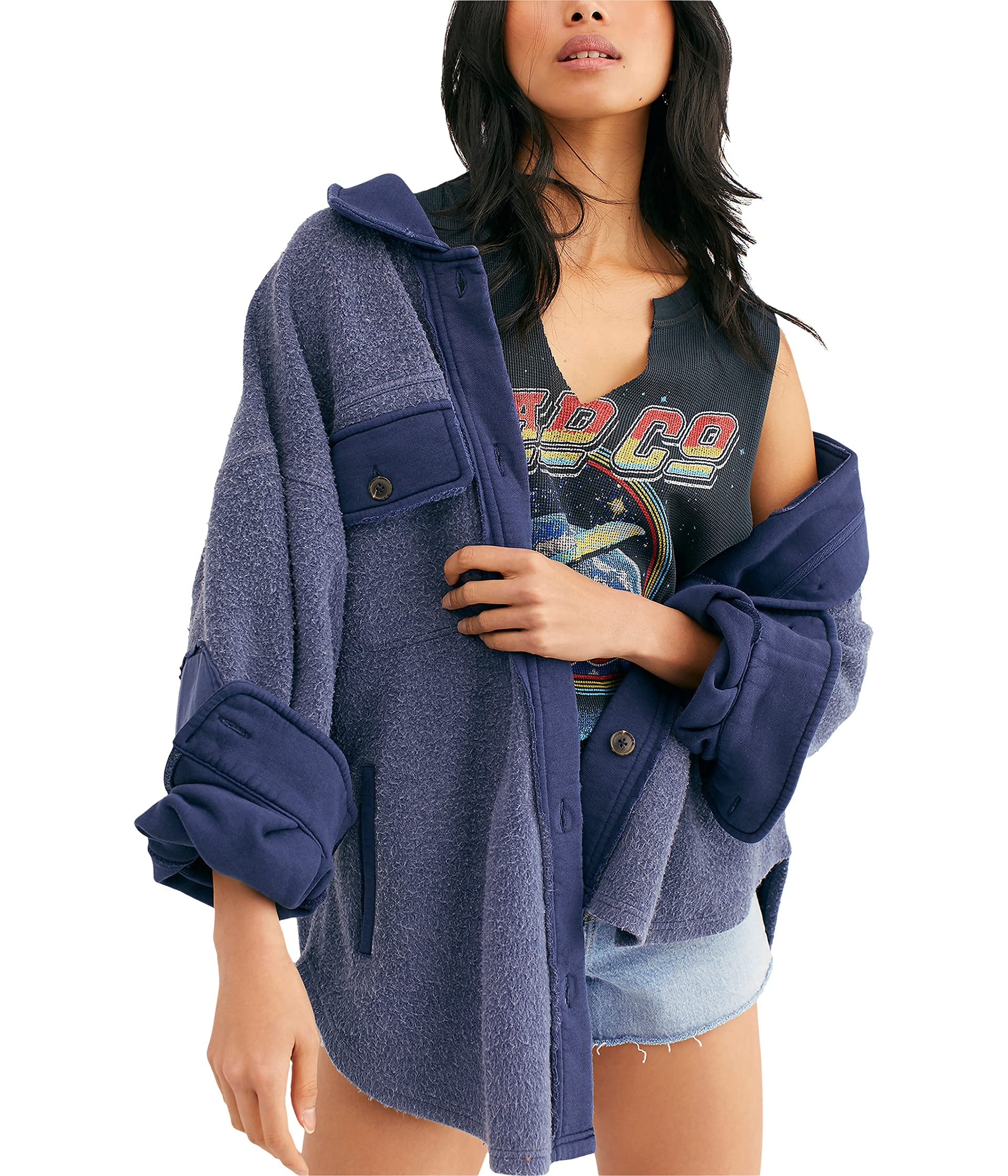 Free People Women's Ruby Jacket - Lightweight Boho Outerwear for Spring & Fall | Perfect for Layering, Travel & Casual Outings