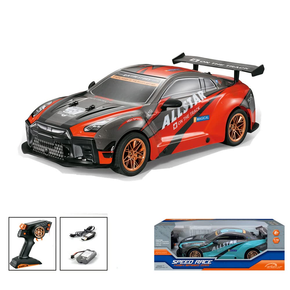 1/10 Scale 47CM Large Electric Remote Control Car - 30KM/H High Speed Drift RC Truck with 2.4G PVC Shell, Durable Off-Road Rally Vehicle - Perfect Birthday & Christmas Gift for Kids & Adults - Ideal for Outdoor Racing, Backyard Play and RC Hobby Enthusiasts