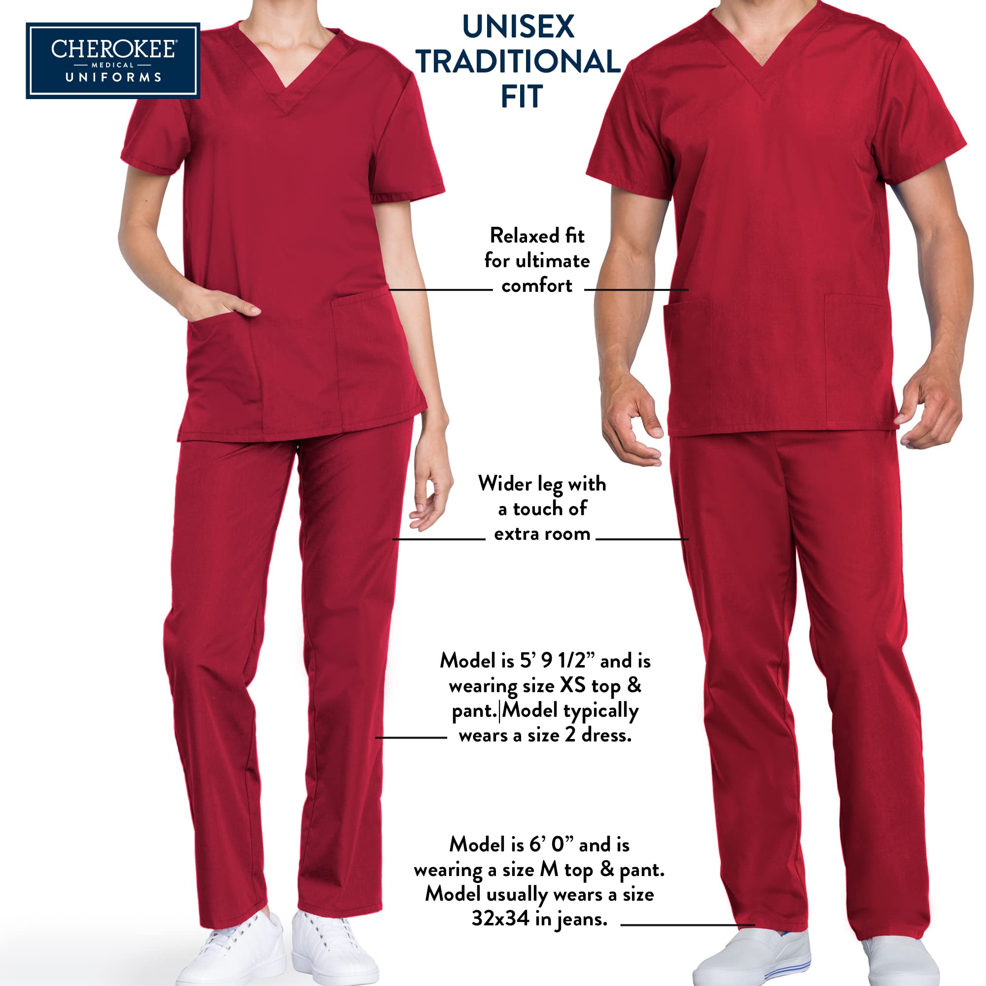 Cherokee Tall Originals Unisex Drawstring Cargo Scrubs Pants - Ceil Blue, XX-Large Big & Tall | Comfortable Medical Workwear for Nurses & Healthcare Professionals