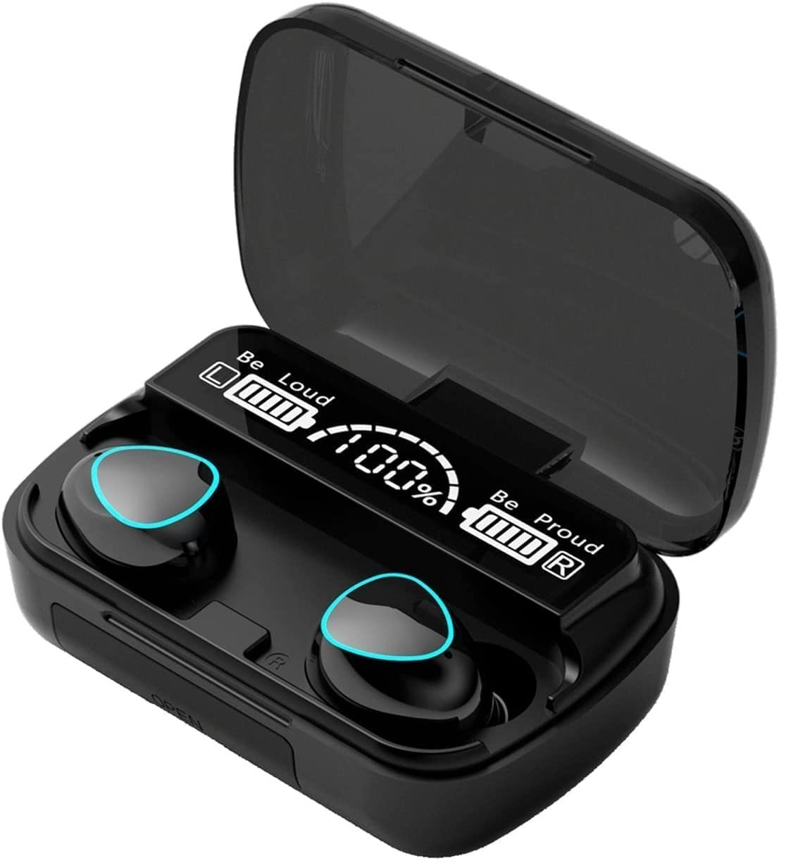Wireless Bluetooth 5.3 Earbuds with 4 ENC Noise Cancelling Mic, HiFi Stereo Deep Bass In-Ear Headphones, Touch Control IPX7 Waterproof Earphones for Smartphone, Sports, Workout, Running, Gym & Travel - Perfect for Commuting, Work Calls & Music Lovers