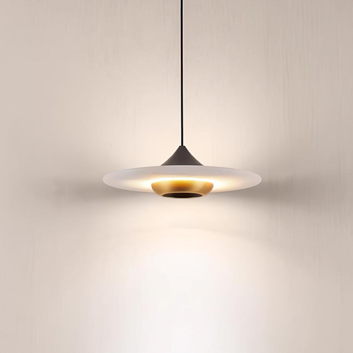 Modern UFO Flying Saucer Marble Pendant Light - Elegant Hanging Ceiling Lamp for Living Room, Dining Room, and Bedroom Decor